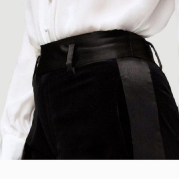 Frame Velvet Tux Straight Leg Pants - Picture 3 of 6